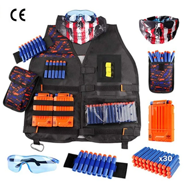 Outdoor Toy Suit for Nerf Gun Tactical Equipment Gun Bullet Magazine Accessories Bullet Clip Compatible Nerf Gun Boy Gift 1