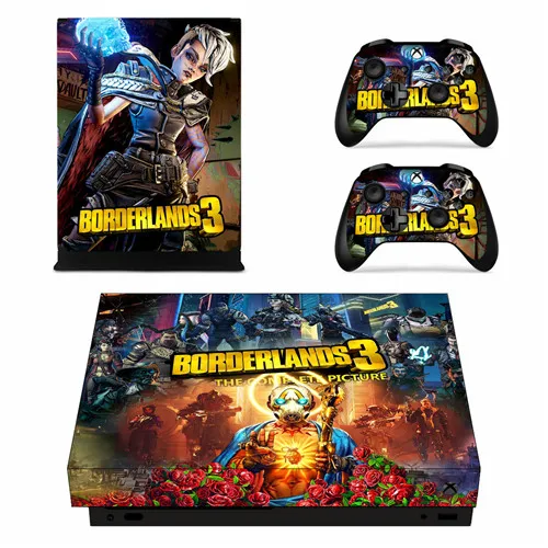 YSX1X2280 Игра Borderlands 3 кожи Стикеры наклейка для Xbox One X консоли и 2 контроллеры для Xbox One X кожи Стикеры винил - Цвет: YSX1X2280