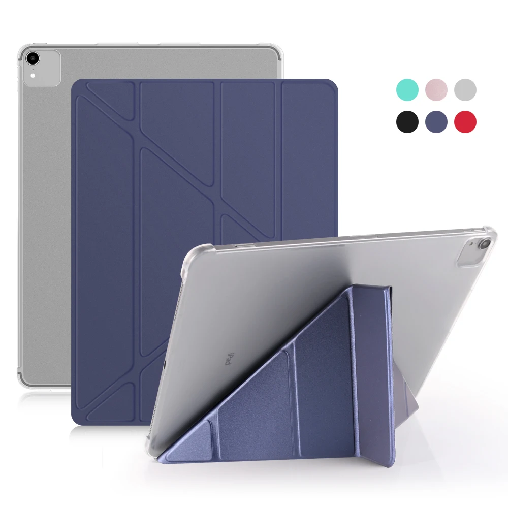 

Чехол для iPad Pro 12,9, умный чехол 2020 4-го поколения из искусственной кожи для iPad Pro 12,9 2018 3-го поколения, прозрачный пластиковый чехол-накладка для планшета