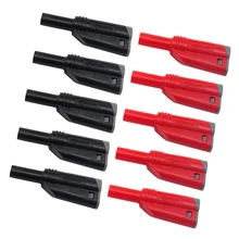 10x P3005 Сварка/сборка 4 мм стек безопасности банан вилки мультиметр разъемы черный+ красный