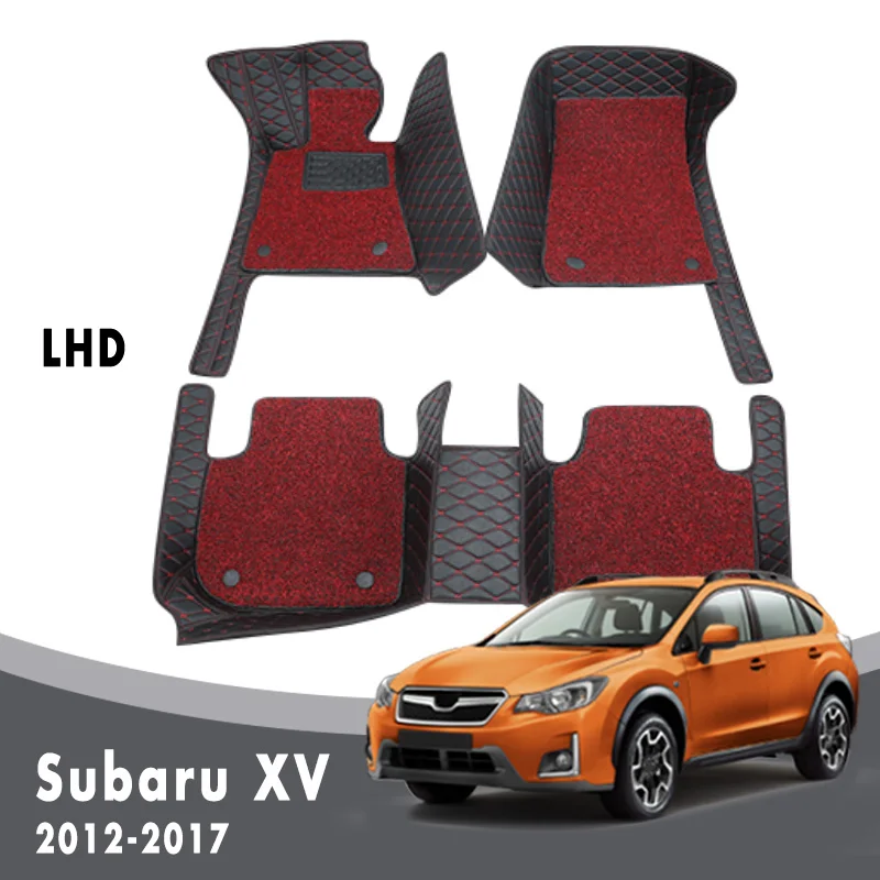 Роскошные двухслойные ковры для Subaru XV 2017 2016 2015 2014 2013 2012 автомобильные коврики