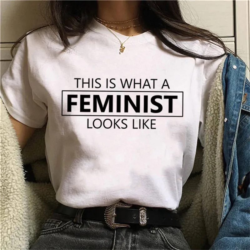 

Luslos New Feminists Harajuku T Shirt Girl Power GRL PWR Ulzzang T-shirt 90s Graphic Feminism Tshirt Aesthetic Top Tees Female