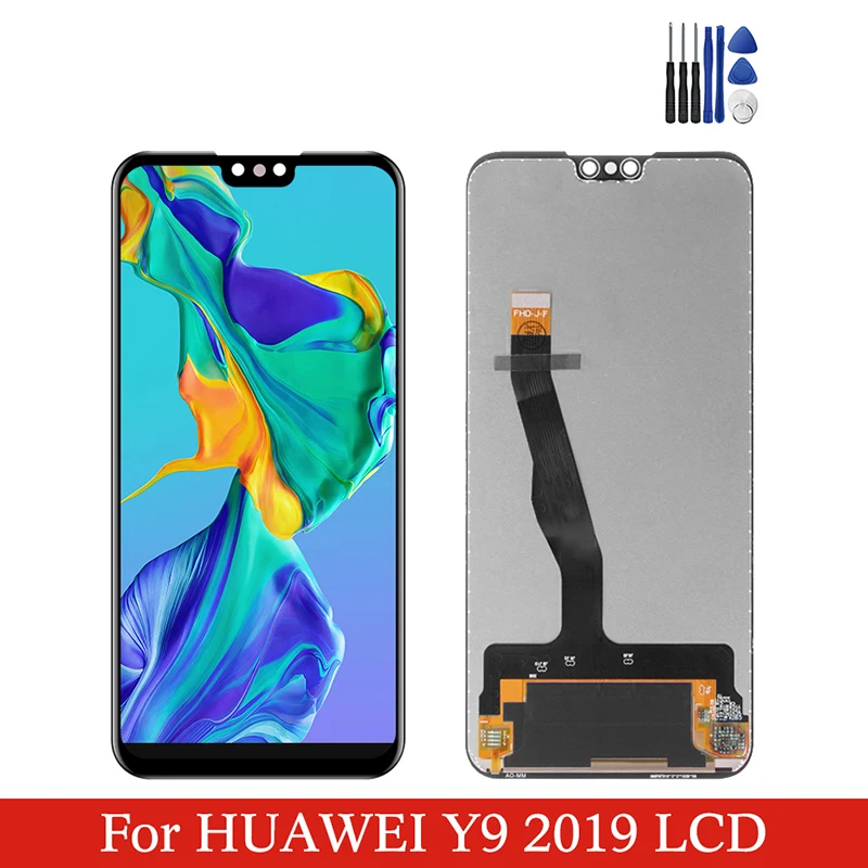 Для Huawei Y9 2019 ЖК дисплей сенсорный экран дигитайзер сборка на Y 9 JKM LX1 LX2 100%