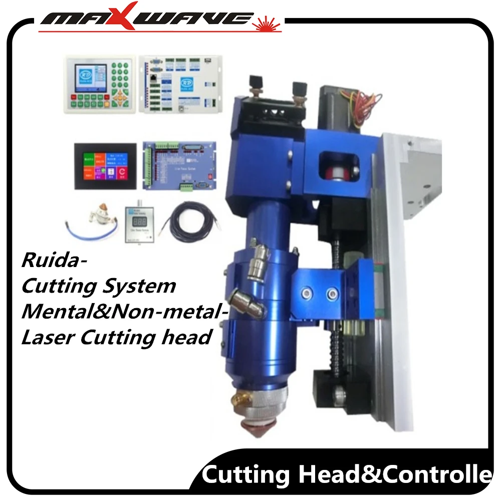 

CO2 500W Auto Focus Laser Cutting Head +Ruida System with Colorful Screen For Metal and Non-metal materials Cutting