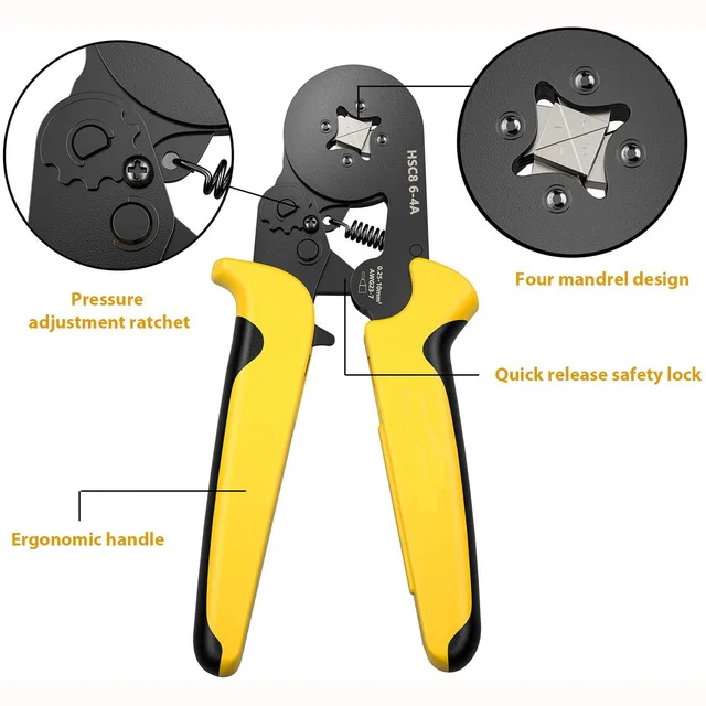 0.25-10mm tubular frieze pliers set of 1640-pces terminal frieze tools mini electric pliers hsc8 joint precision grip Plier