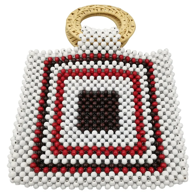 

Women Handbag Female Big Travel Vacation Totes Bamboo Crossbody Bag For Ladies Woven Straw Beach Bag Summer Women'S Purse