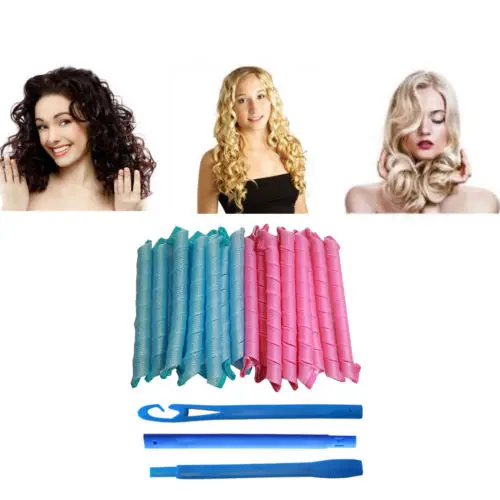 

2019 Hot Magic Water Wave Long Hair Curlers Curl Spiral Ringlets Leverage Hair Rollers Hairdressing Tool