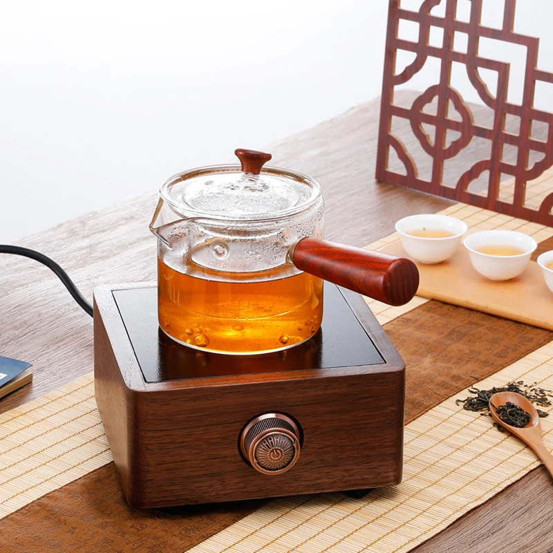 750W Electric Heater Stove Tea Maker Hot Cooker Plate Heating Furnace Water Boiler Multi-cooker Wooden Smart Tea Stove 220V