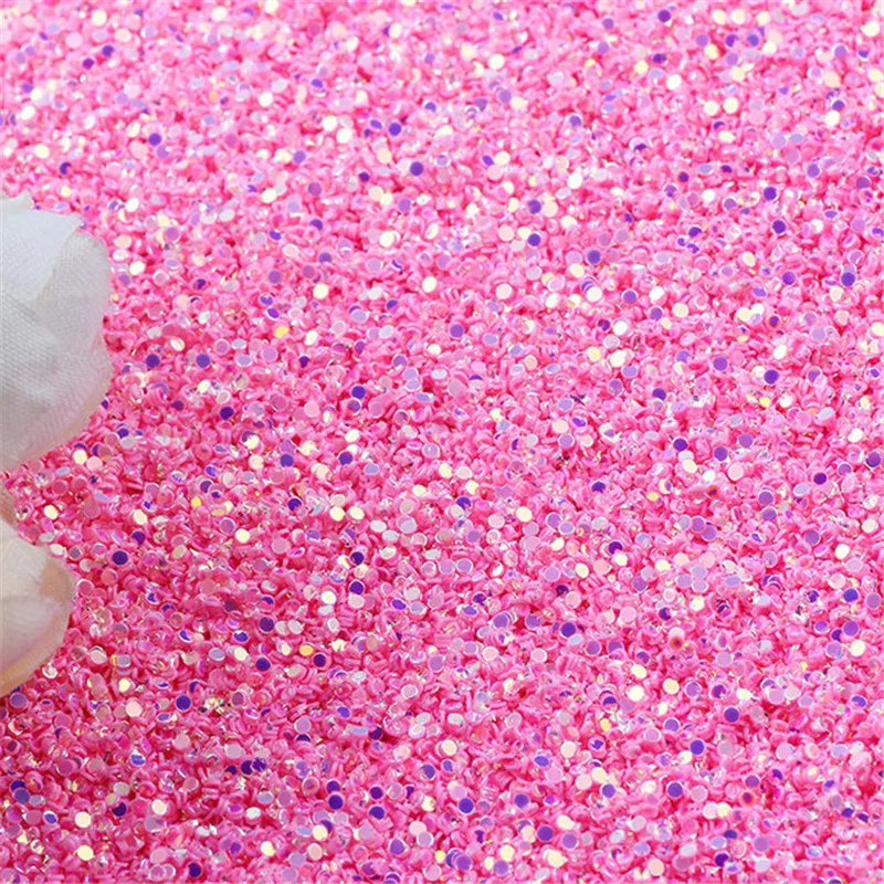 Пайетки с блестками плоские круглые в горошек 1 мм 2 пайетки для дизайна ногтей