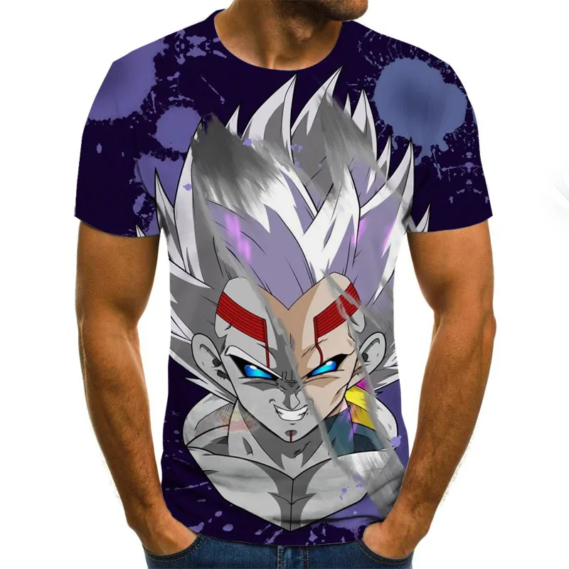 Горячая 2020 Zomer Heren Korte Mouw Футболка O hals Mode Kleding аниме Patroon 3D Gedrukt футболка Grote Top