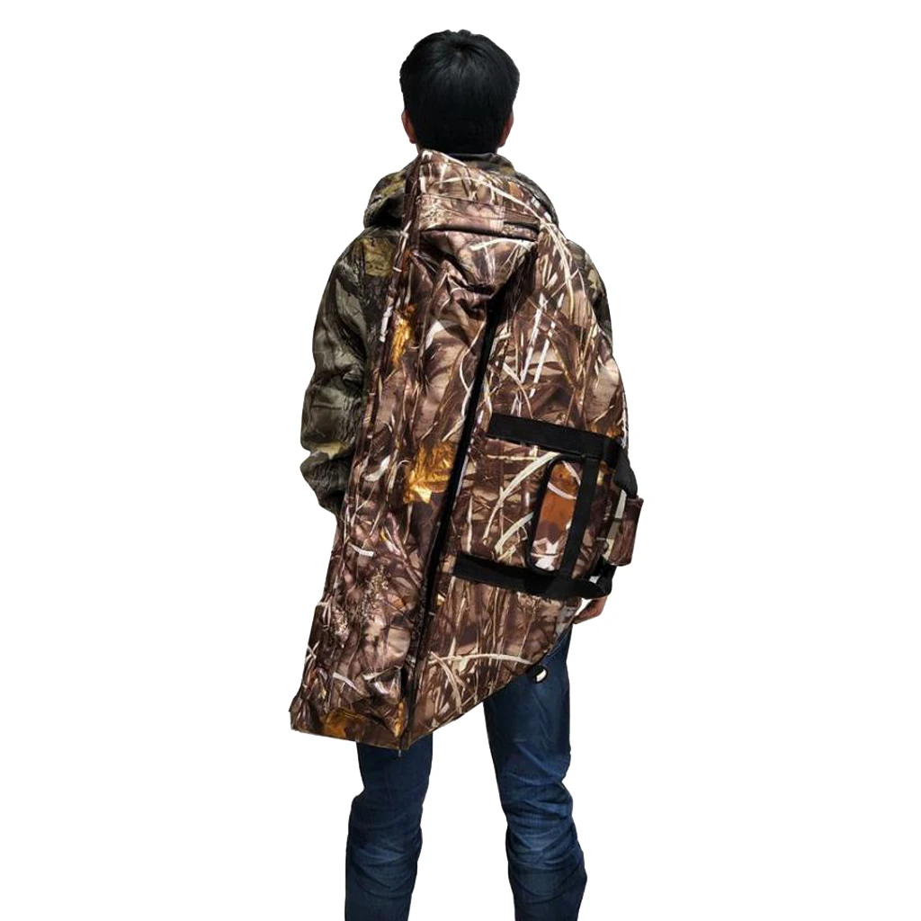 Ultra-light Archery Hunting Canvas Compound Bow Bag Holder Carry Case with Arrow Pocket Handle & Straps 45.3' x 17.7'