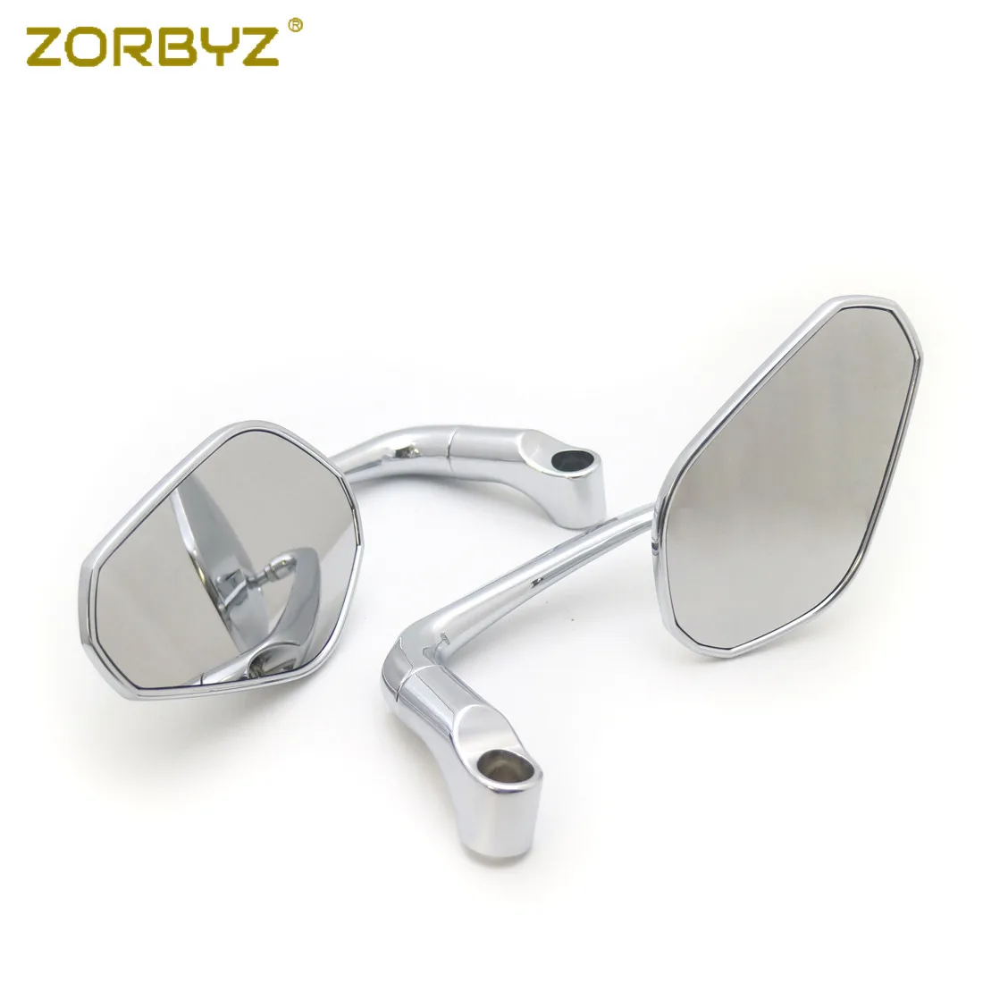 ZORBYZ мотоцикл 22 мм хром l-бар Ручка Бар Конец заднего вида боковые зеркала для Suzuki Yamaha Honda Спорт уличный велосипед