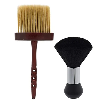 

2pcs Barber Soft Brush Hair Cutting Tool Brush Creative Hair Cleaning Brush Hair Salon Brush (2pcs/Set, Coffee Brush, Black Brus