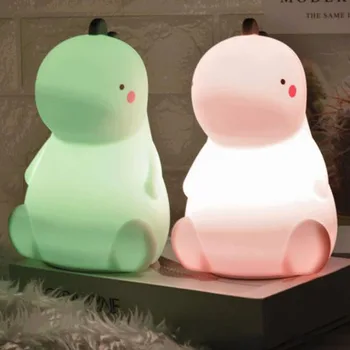 

Portable Nursery Lamp Toddler Room Bedside Baby Night Light Silicone Boys Girls Cute With Touch Sensor For Kids Led Rechargeable