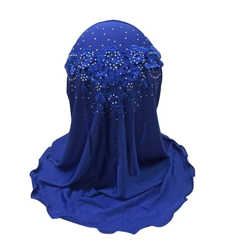 Кружевная аппликация в мусульманском стиле практичная детская шапка с стразами