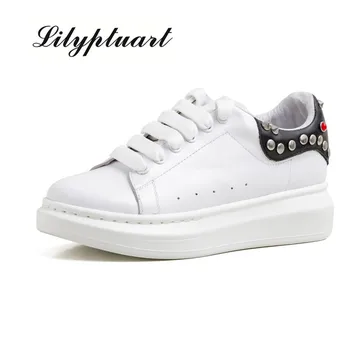 

Women's Sneakers Spring New Designer Wedge White Shoes Women's Platform Women's Casual Women's Shoes Rhinestone Shoes