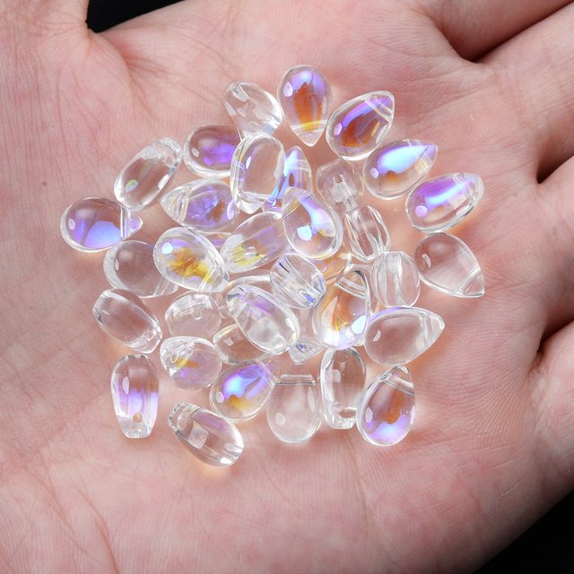 Natural Crystal Beads Water Droplet Loose Spacer Bead for Jewelry Making DIY Bracelet Necklace Earrings Accessories