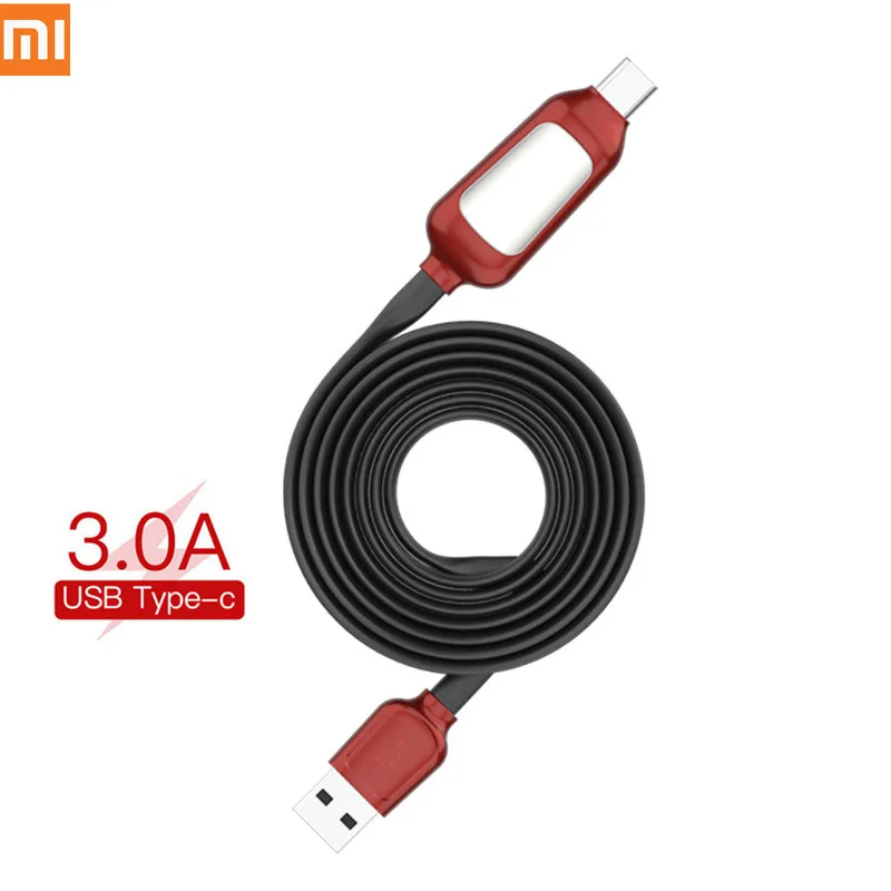 

Xiaomi WSKEN Magnetic Type C Micro USB 3A Fast Charging Data Cable Wire Cord Magnet Charger with LED Light for Huawei Samsung