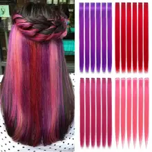 

ONYX 20" Straight Rainbow Colored Hairpiec 26/PCS Deal Synthetic Hair Extensions Pure Clip Strips Hairpiece for Women