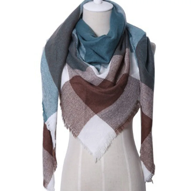 Gentillove, зимний кашемировый шарф, женский шарф, плед, одеяло, новинка, дизайнерская женская треугольная Пашмина, шали и шарфы - Цвет: 29