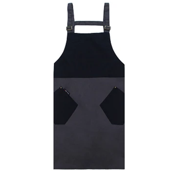 

Women Men Halter Neck Adjustable Strappy Pockets Kitchen Cooking Anti-Dirty Cafe Shop BBQ Hairdresser Work Apron