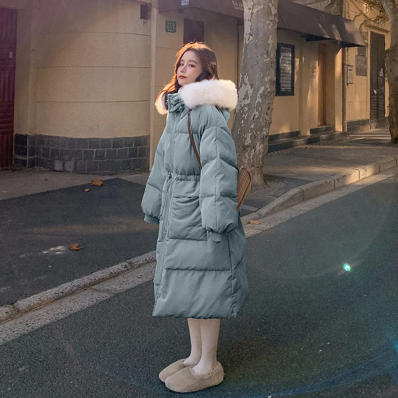 

Photo Shoot Online Celebrity Celebrity Style Cotton Coat Korean-style Loose-Fit 2020 New Style Fashion Harajuku down Coat Mid-le