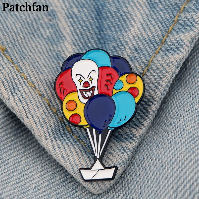 Patchfan Stephen King's IT horror DIY цинк галстук значки пункт рубашка сумка Одежда Кепка рюкзак броши для обуви украшение A2351
