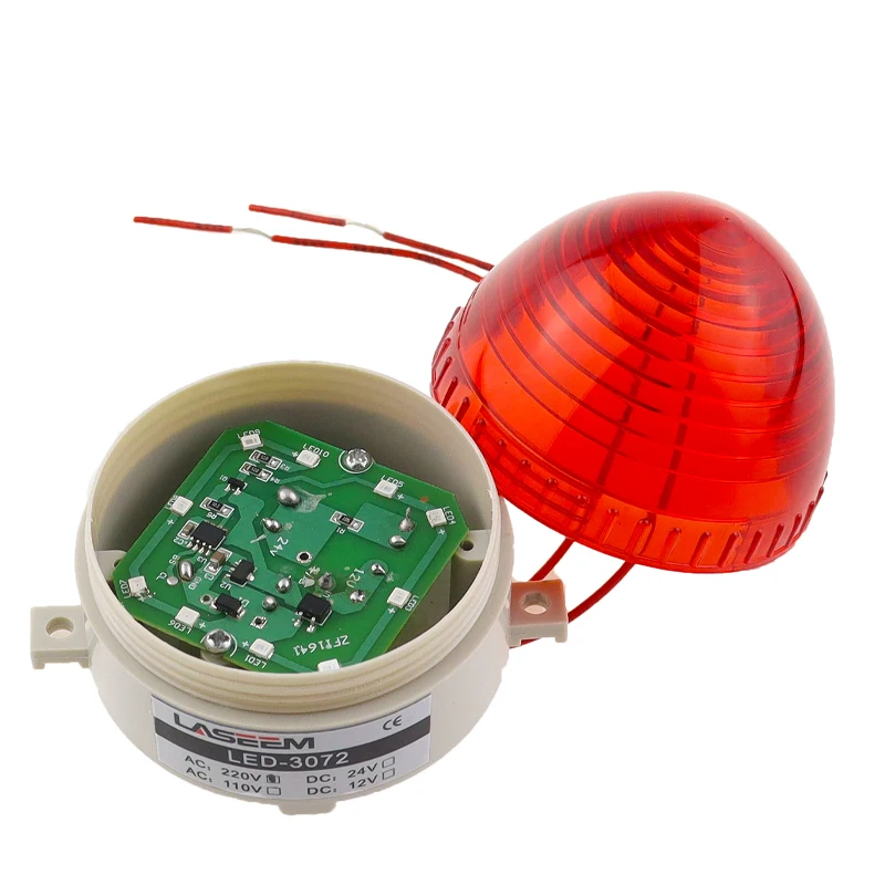 No sound Strobe Signal Warning light N-3072 12V 24V 220V Indicator light LED Lamp small Flashing Light Security Alarm IP30