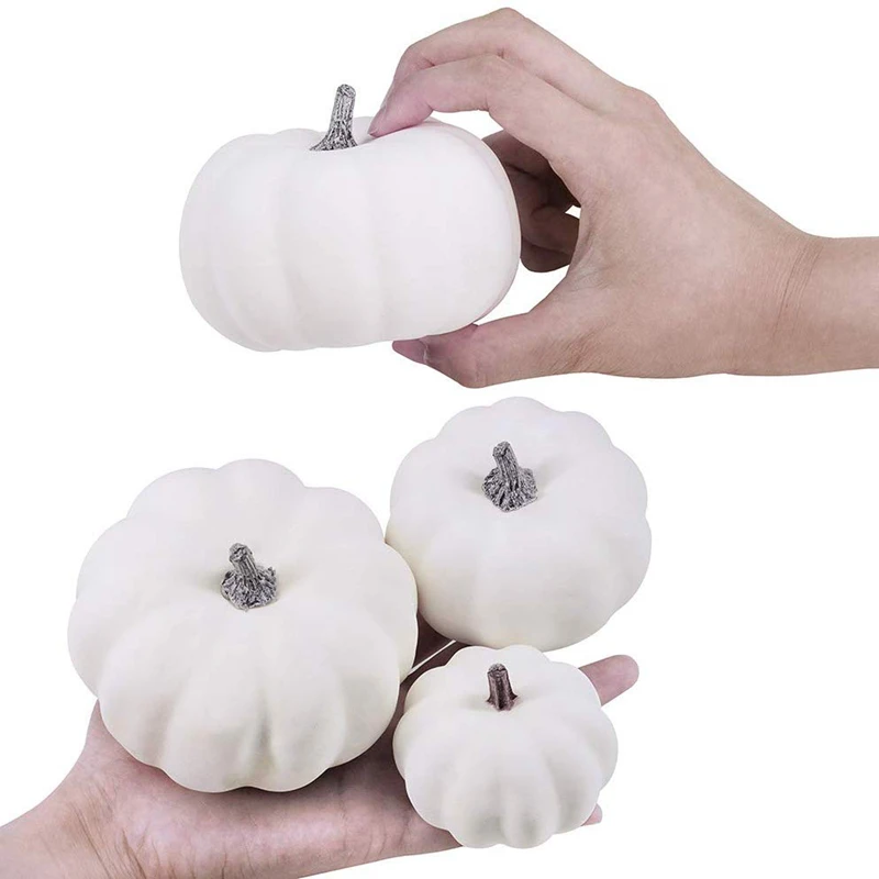 

6/12 Pcs Creative Halloween Pumpkin Decoration DIY Pumpkin Crafts Painting Decoration Festive Party Artificial Vegetables Decor