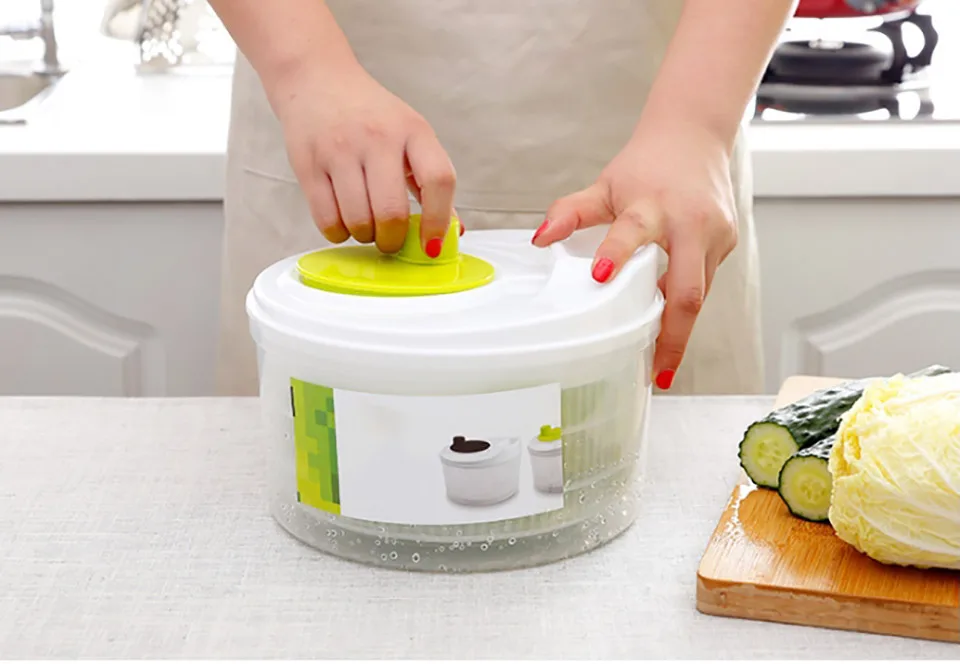 Салат Спиннер салат зелень стиральная машина сушилка крылом фильтр для мытья сушки листовых овощей Кухонные инструменты
