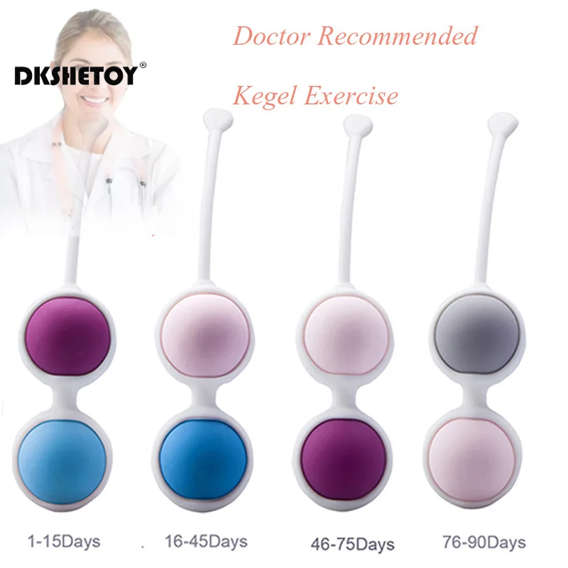 4pcs Kegel Balls Vagina Tighten Exercise Trainer Silicone Dumbbell Ball Sex Toys For Adult Woman Pelvic Floor Muscles Strengthen