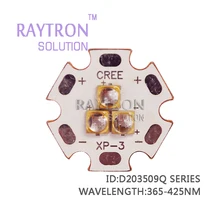9 Вт raytron фиолетовый светодиодный Диод, УФ клей отверждения, проверка банкнот, pet pee инспекция uv led, 365nm 395nm УФ фонарик чип
