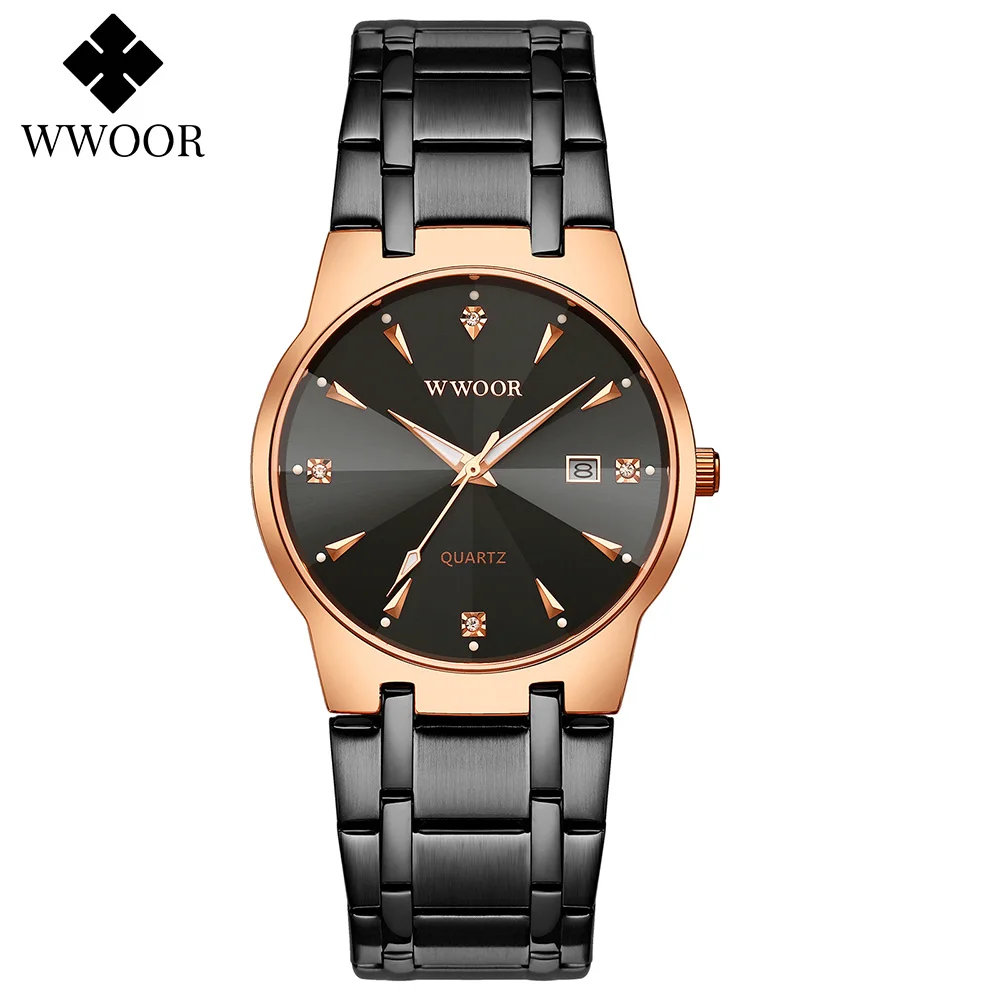 Montre Homme 2020 WWOOR мужские часы Топ бренд Роскошные бриллиантовые кварцевые