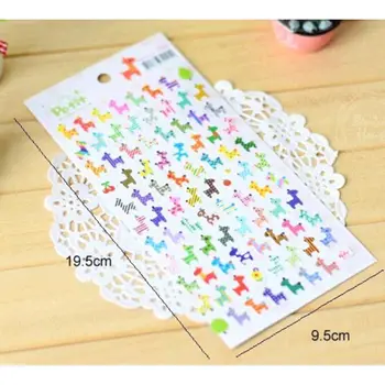 

5Sheet 3D Transparent Owl Giraffe Print Memo Sticker Cute Phone Case DIY Mold Handmade Making Sticker For Making Jewelry