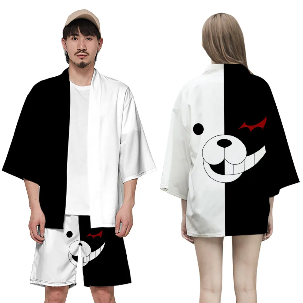 Кимоно для косплея Danganronpa Monokuma Костюм кигуруми в стиле аниме Повседневная Пижама