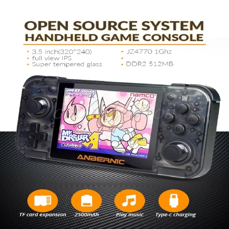 

RG350 Retro Game Console 64bit Handheld Console 3.5 Inch IPS Screen Dual-core