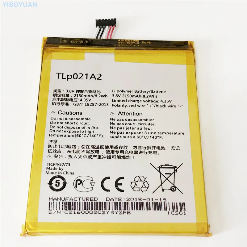 3 8 V 2150 мА/ч TLp021A2 для Alcatel One Touch Idol S OT-6034R OT-6034M OT-6034Y OT-6035R аккумулятор мА/ч. Bateria