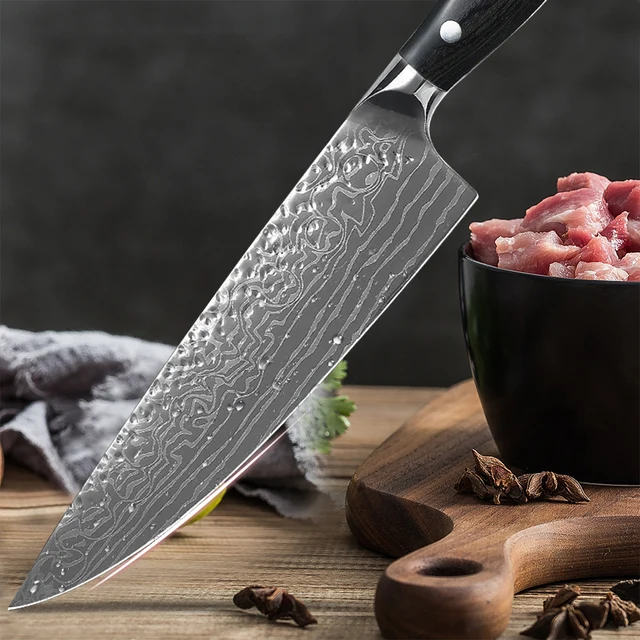 Kitchen Knife Damascus Chef Knife Japanese Sushi Knife Cooking Knife Twosun  Chef Knife G10 Handle Salmon Sashimi Knife Cooking - AliExpress