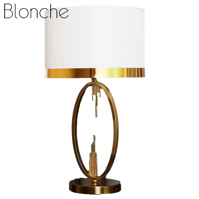 Blonche Luxury Table Lamp Modern E27 Desk Lights Gold Iron Art Standing Fixtures for Bedroom Bedside Luminaire Nordic Home Decor | Освещение