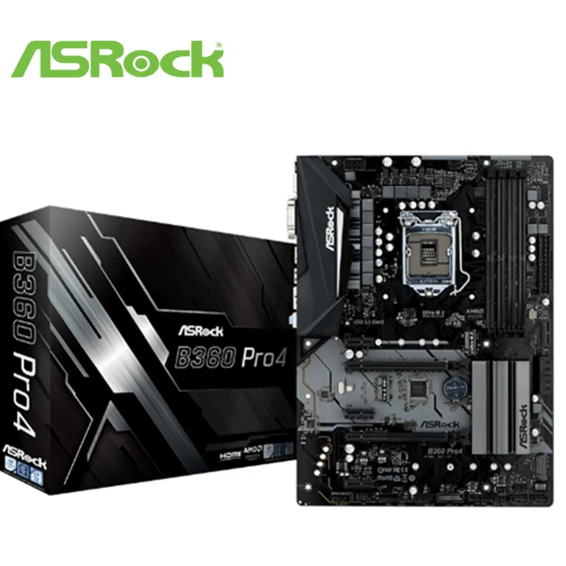 Новая Материнская плата ASROCK B360M Pro4 socket LGA 1151 DDR4 64 ГБ Micro-ATX | Компьютеры и офис