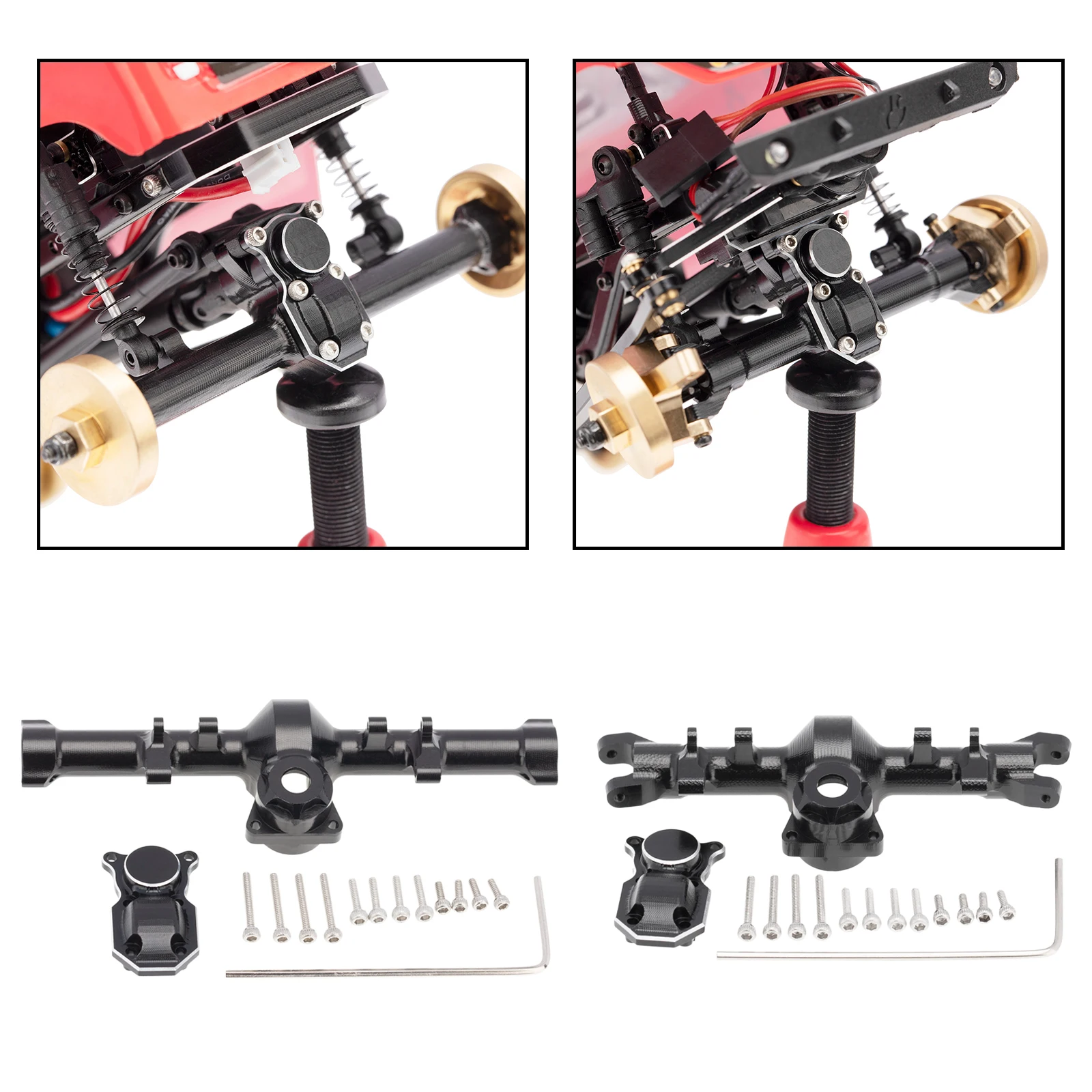 Aluminum Alloy Axle Housing Update Parts fits for 1/24 Axial SCX24
