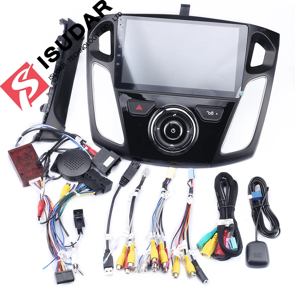 Isudar Автомобильный мультимедийный плеер 1 Din Android 9 DVD Automotivo для FORD/Focus 3 2012 2017 Wifi
