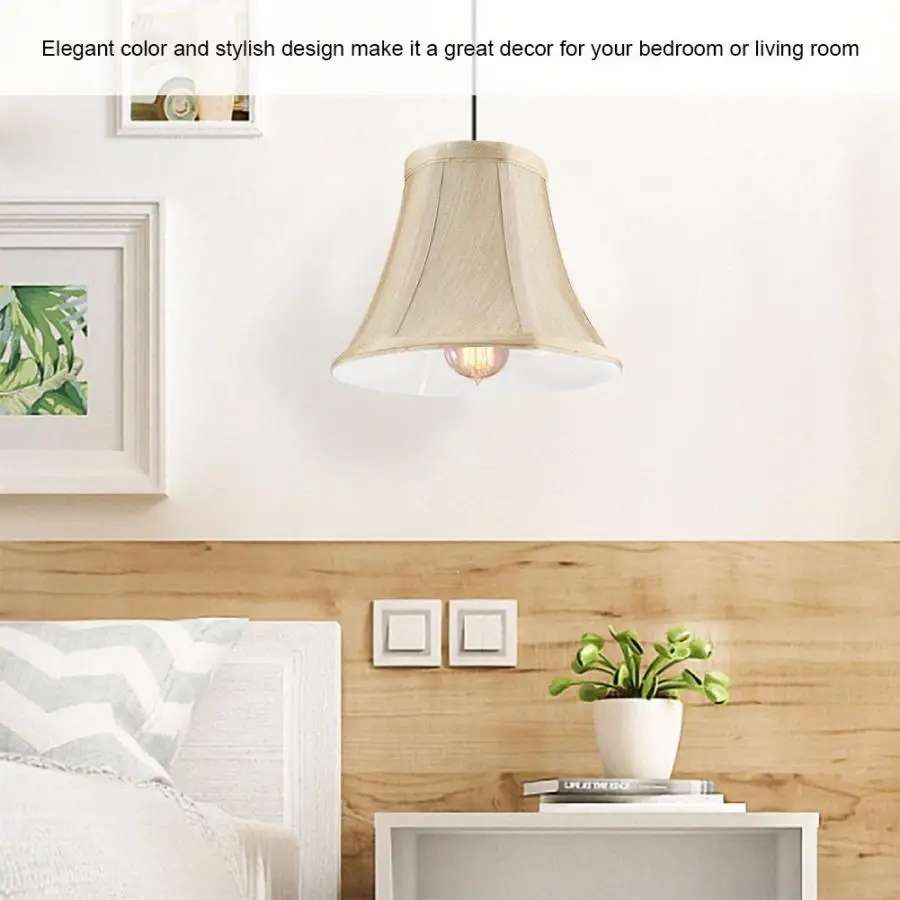 

lampshade 6pcs Beige Mini Lamp Shades Chandelier Light Cover Set hanging light shades