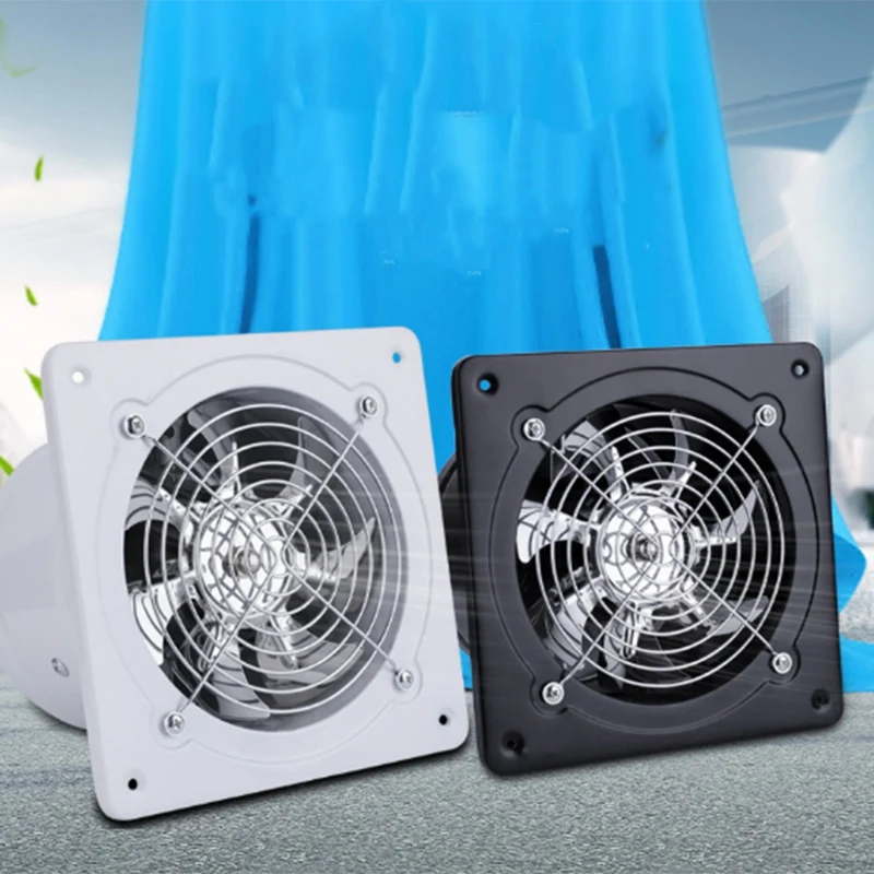 HOT!220V Exhaust Fan 6 Inch Ventilation Exhaust Fan Hanging Wall Mounted Low Noise Home Bathroom Kitchen Smoke Exhaust Fan Air V