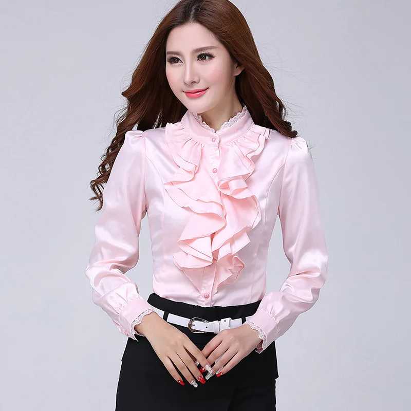 Style & Butler Zijden blouse roze elegant Mode Blouses Zijden blouses 