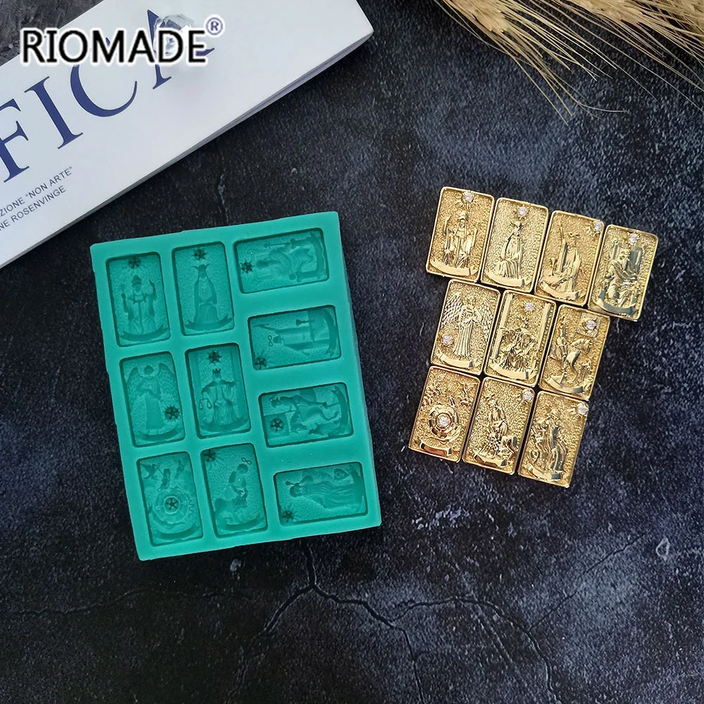 Tarot Silikon-Fondantform Schokoladen-Dessert Backform Kuchendekorationswerkzeuge Harz Handgemachte Epoxid-Gussform Backzubehör Küche – Detail 3