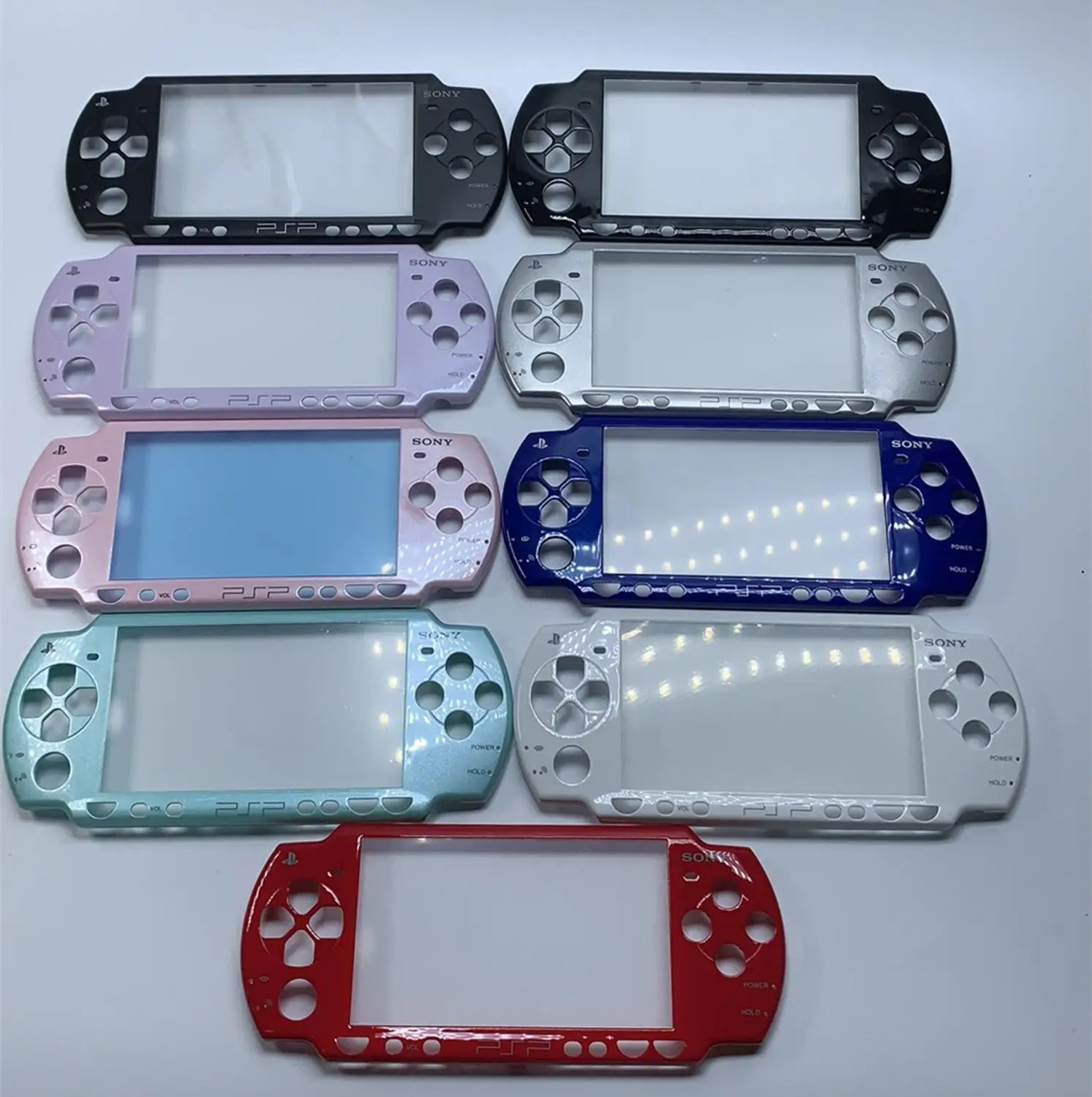 Замена для PSP 2000 тонкая передняя крышка корпус лицевой панели с логотипом игровая