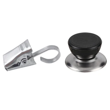 

3pcs Replacement Kettle Pot Lid Plastic Knob Black & 100 Pcs Stainless Steel Heavy-Duty Shower Curtain Clip with Hook