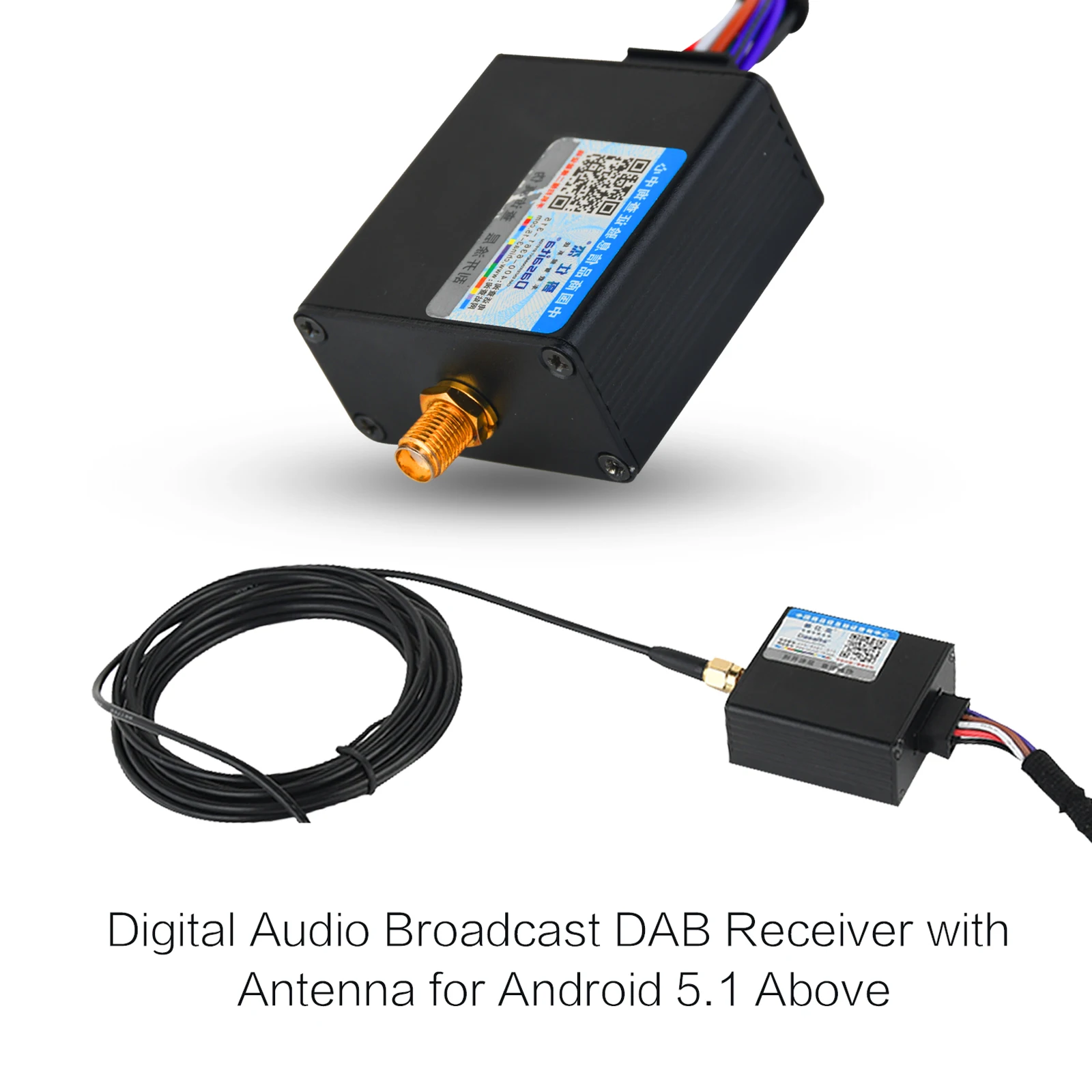 External DAB+ Radio Antenna For Universal Android Car DVD and Dasaita Head Unit  Android 8.0 8.1 9.0 10.0 Car Unit Player truck gps