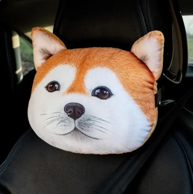 pillow A Подушка для шеи в автомобиль хлопок мультфильм принадлежности для сидений сиденье с подставкой под голову пояс чехол для отдыха поддержка шеи и плеч милые аксессуары для интерьера - Цвет: pillow A